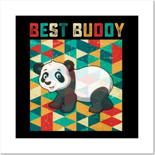 Best Buddy Panda Bear Posters and Art